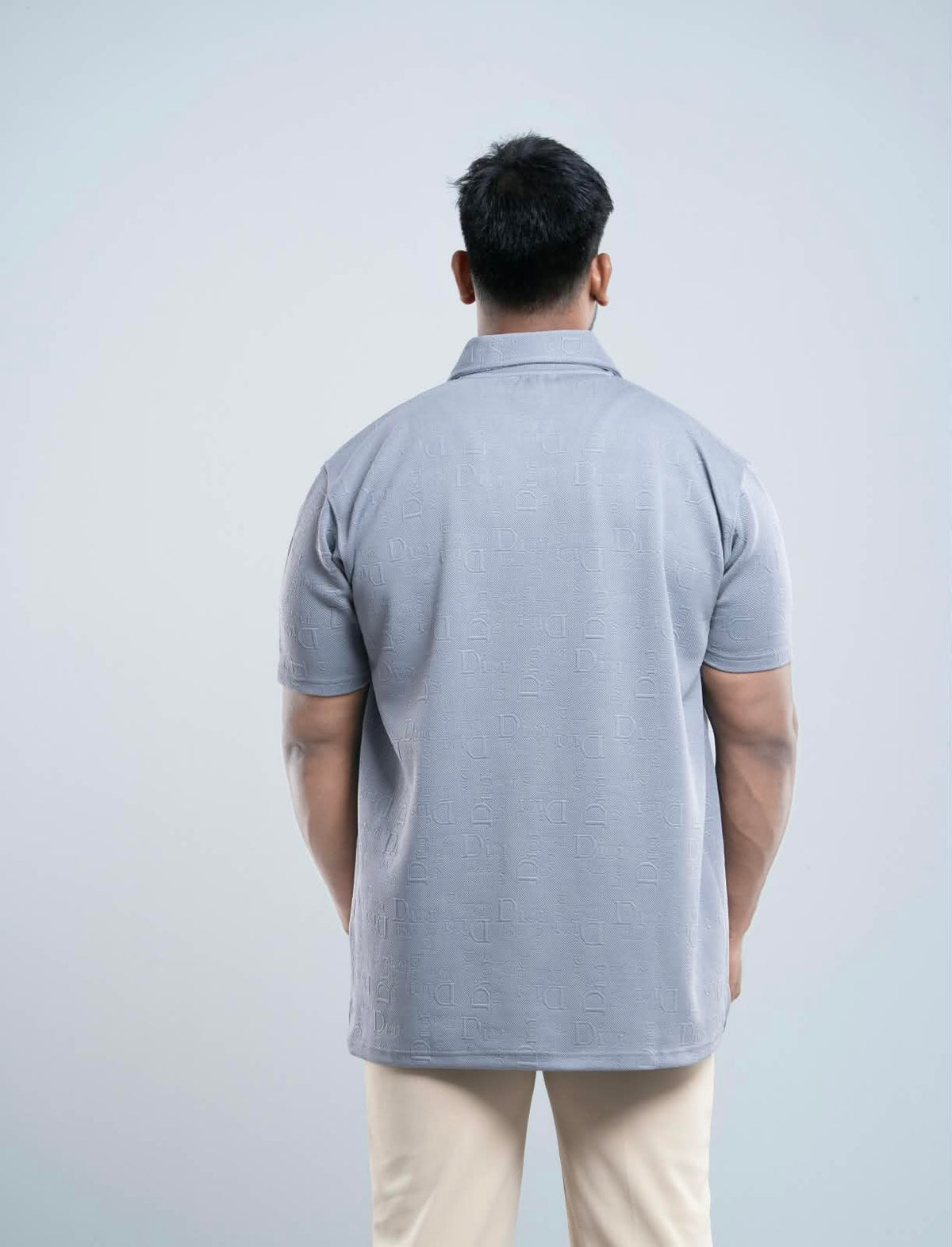 Ash Grey Premium Dior ambush  zipper Polo Shirt