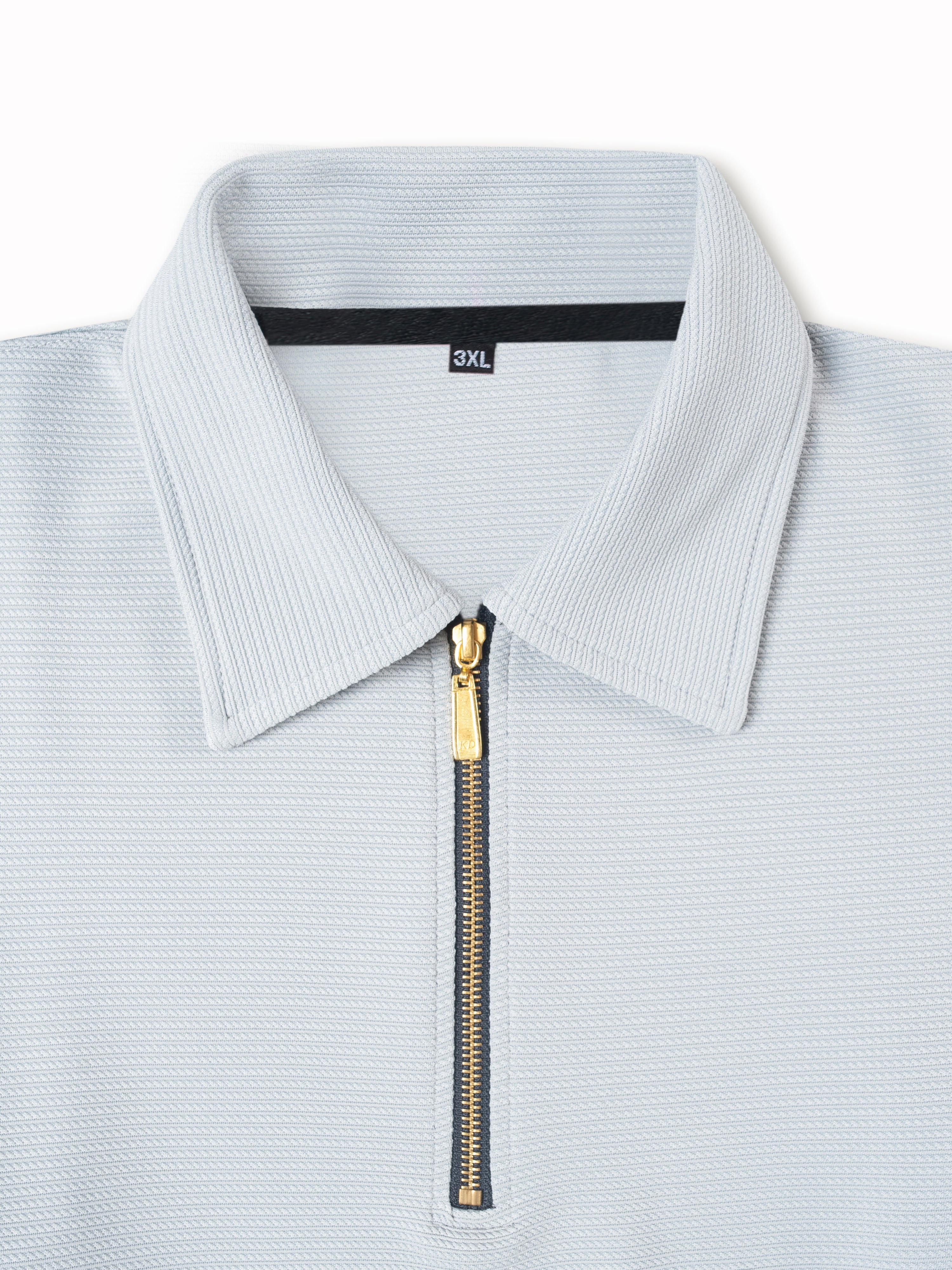 Light gray Premium zipper Polo Shirt