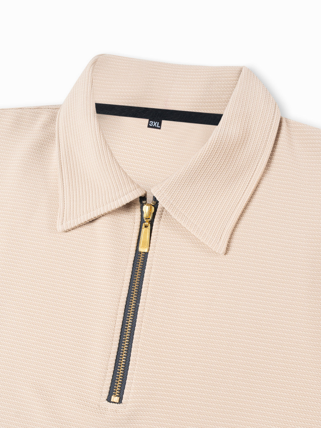 Light gray Premium zipper Polo Shirt