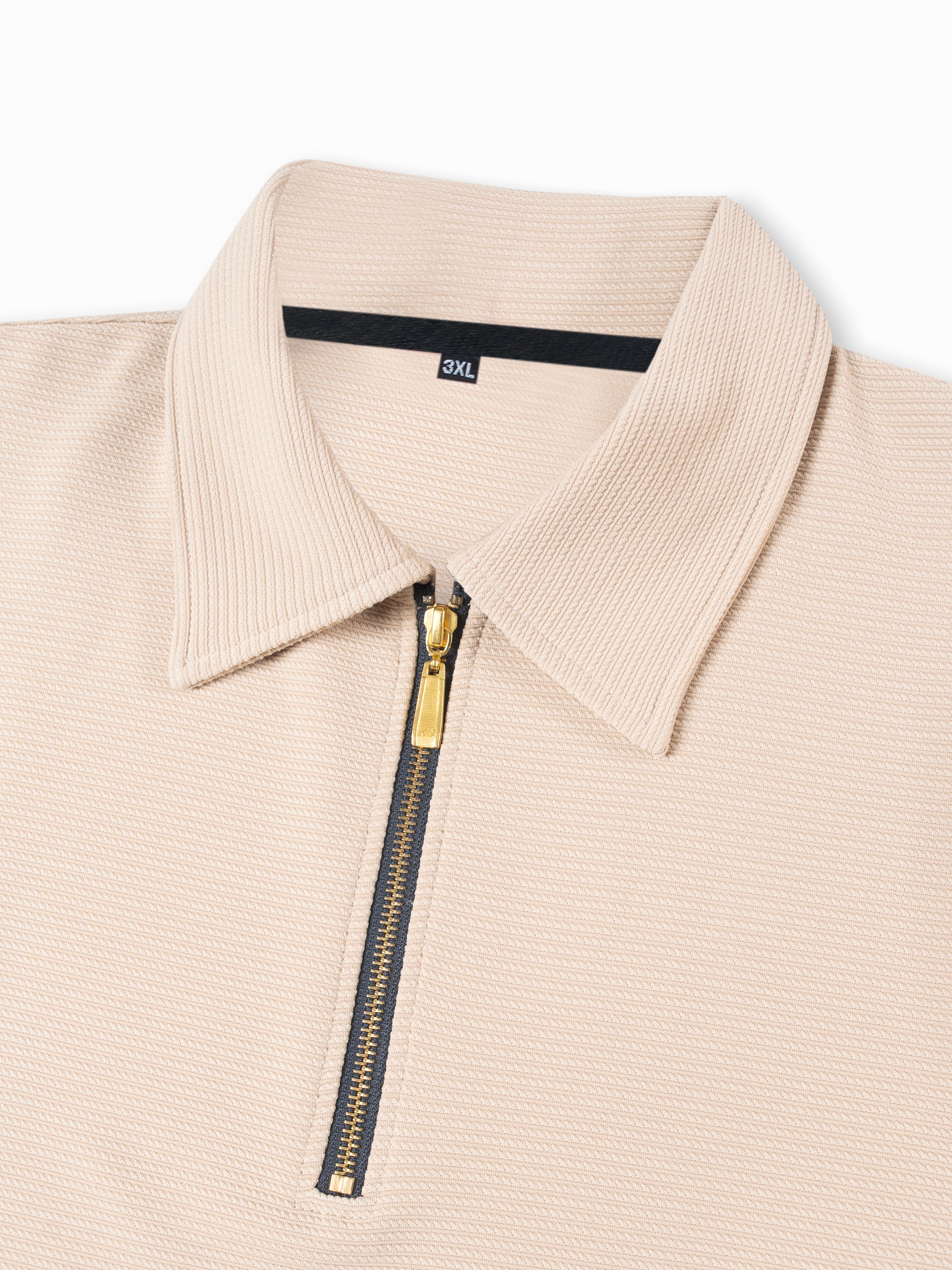 Light gray Premium zipper Polo Shirt