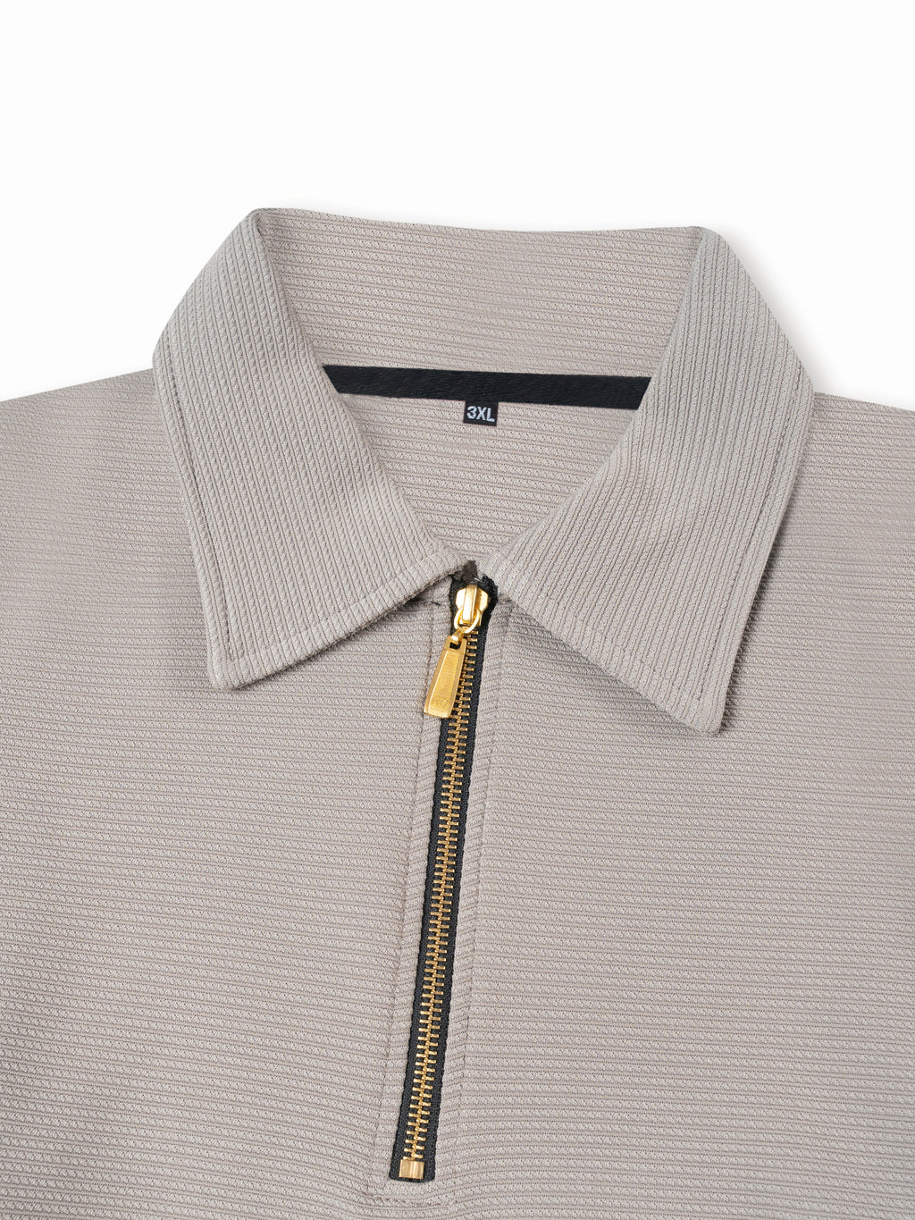 Light beige Premium zipper Polo Shirt