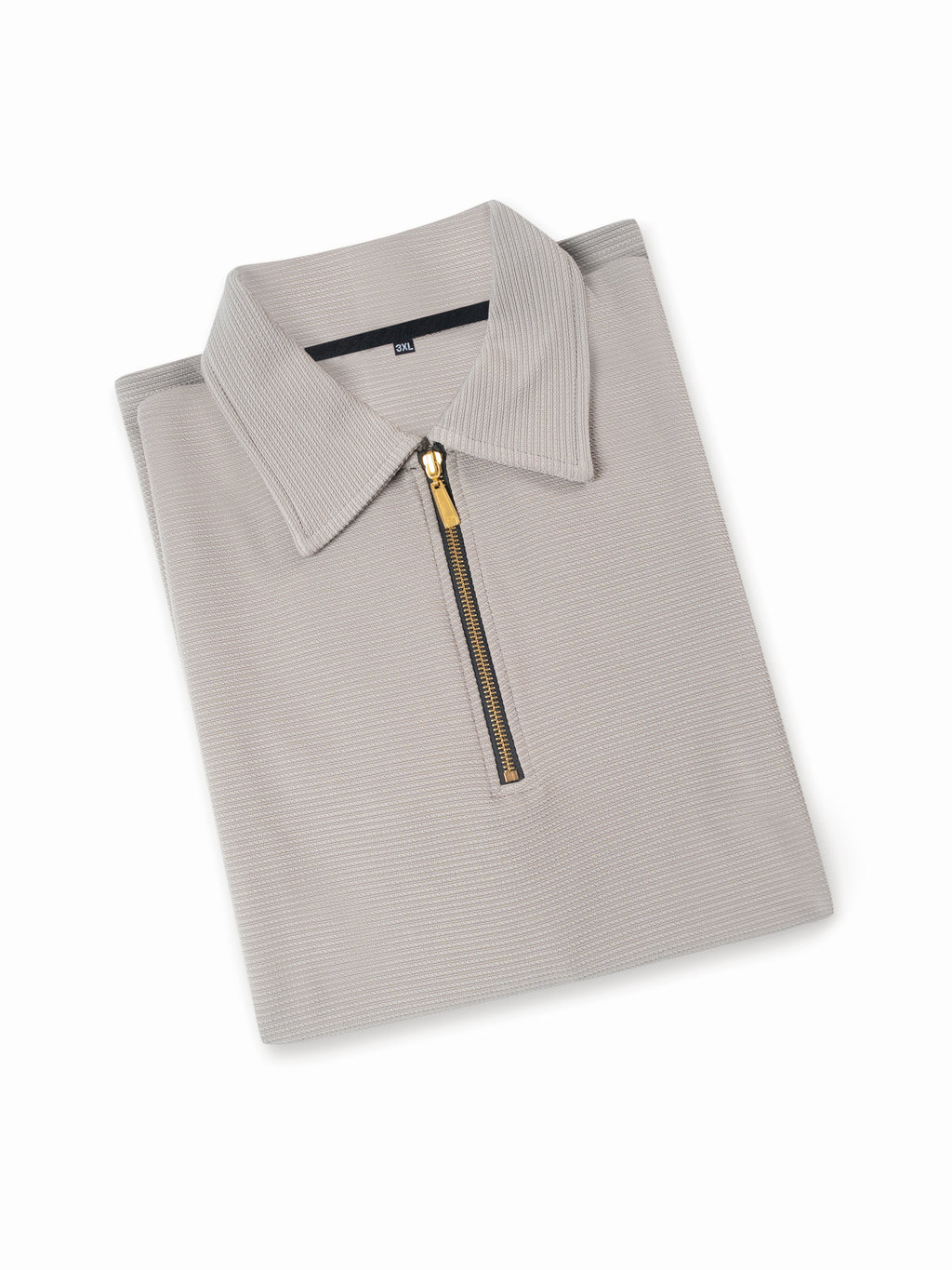 Light beige Premium zipper Polo Shirt