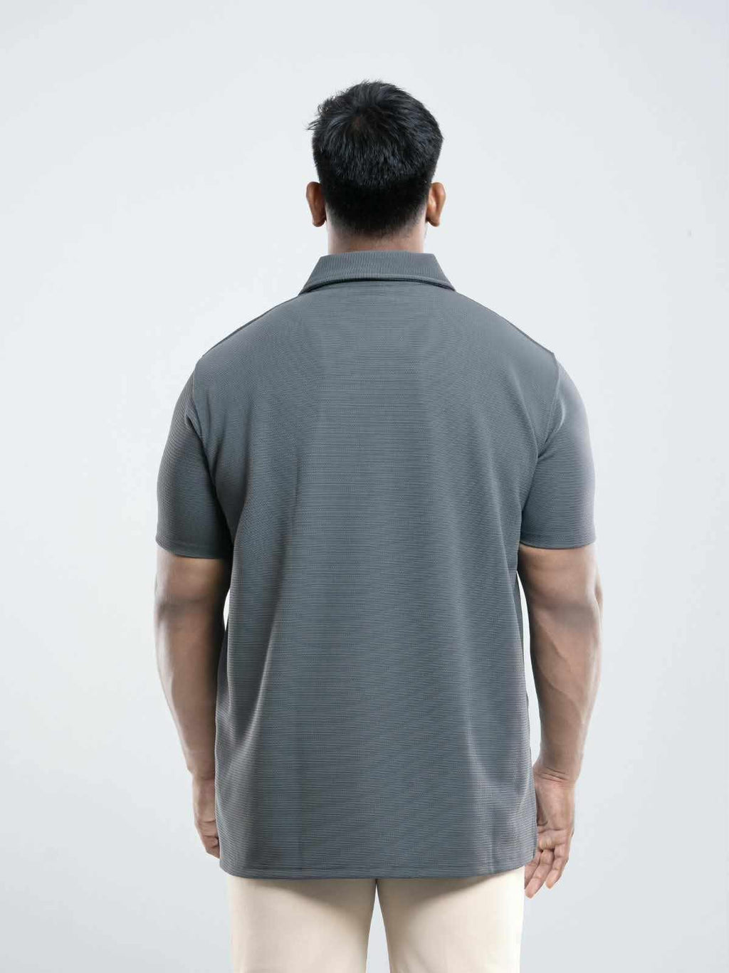Light beige Premium zipper Polo Shirt