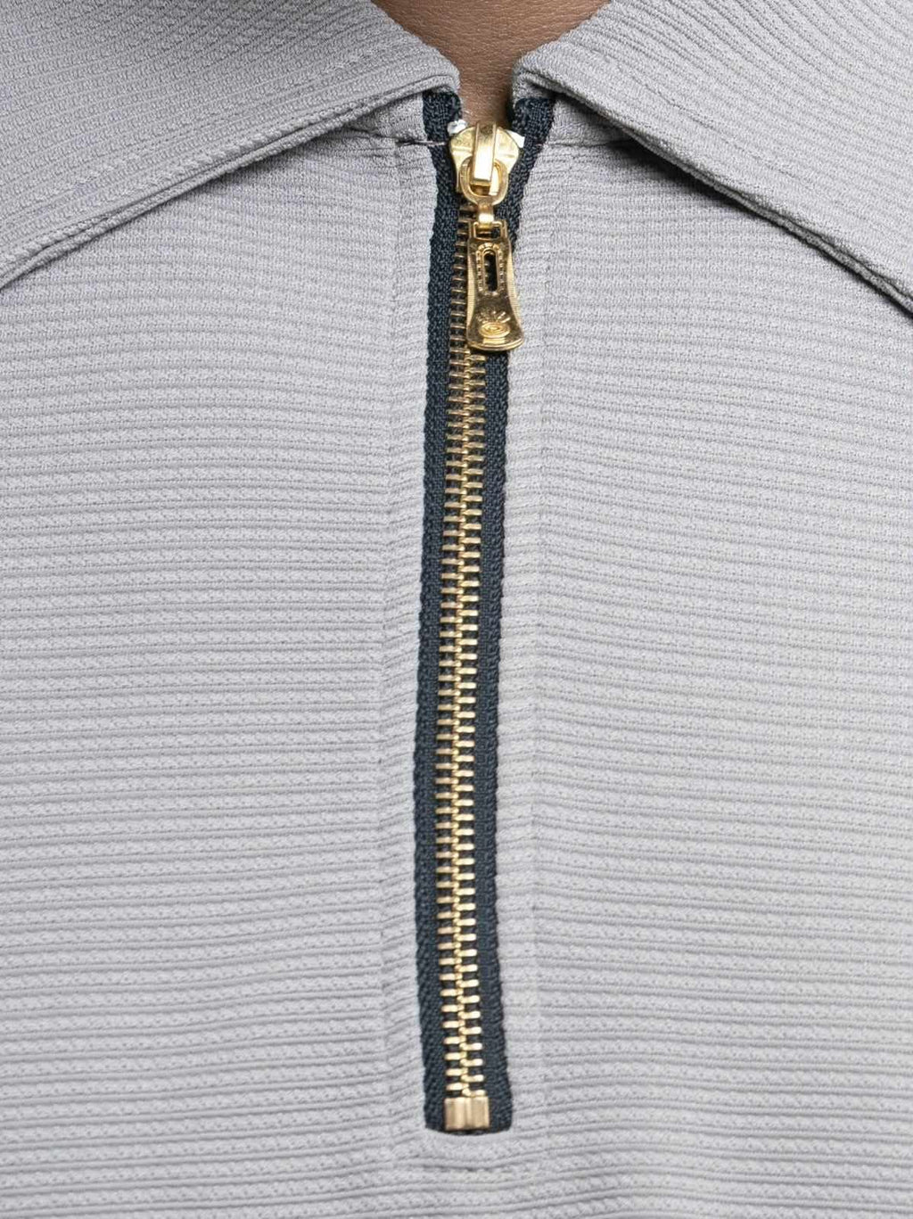 Light beige Premium zipper Polo Shirt