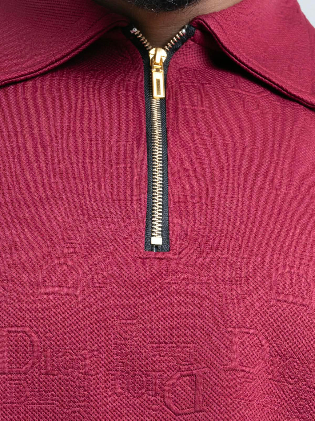 Maroon Premium zipper Polo Shirt