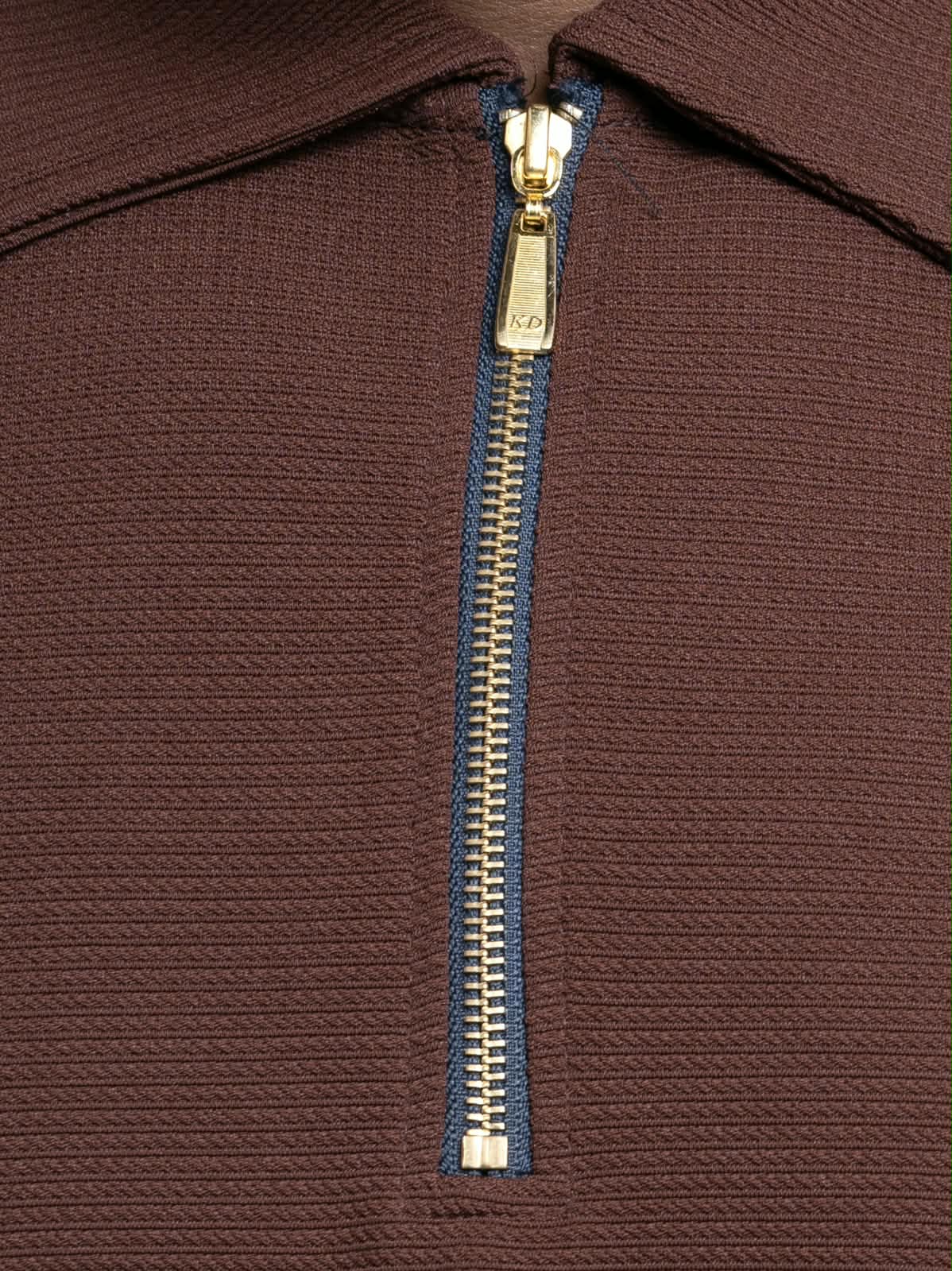 Dark brown Premium zipper Polo Shirt