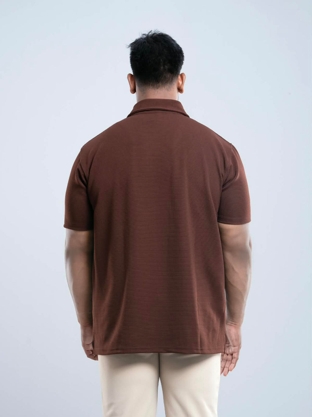 Dark brown Premium zipper Polo Shirt
