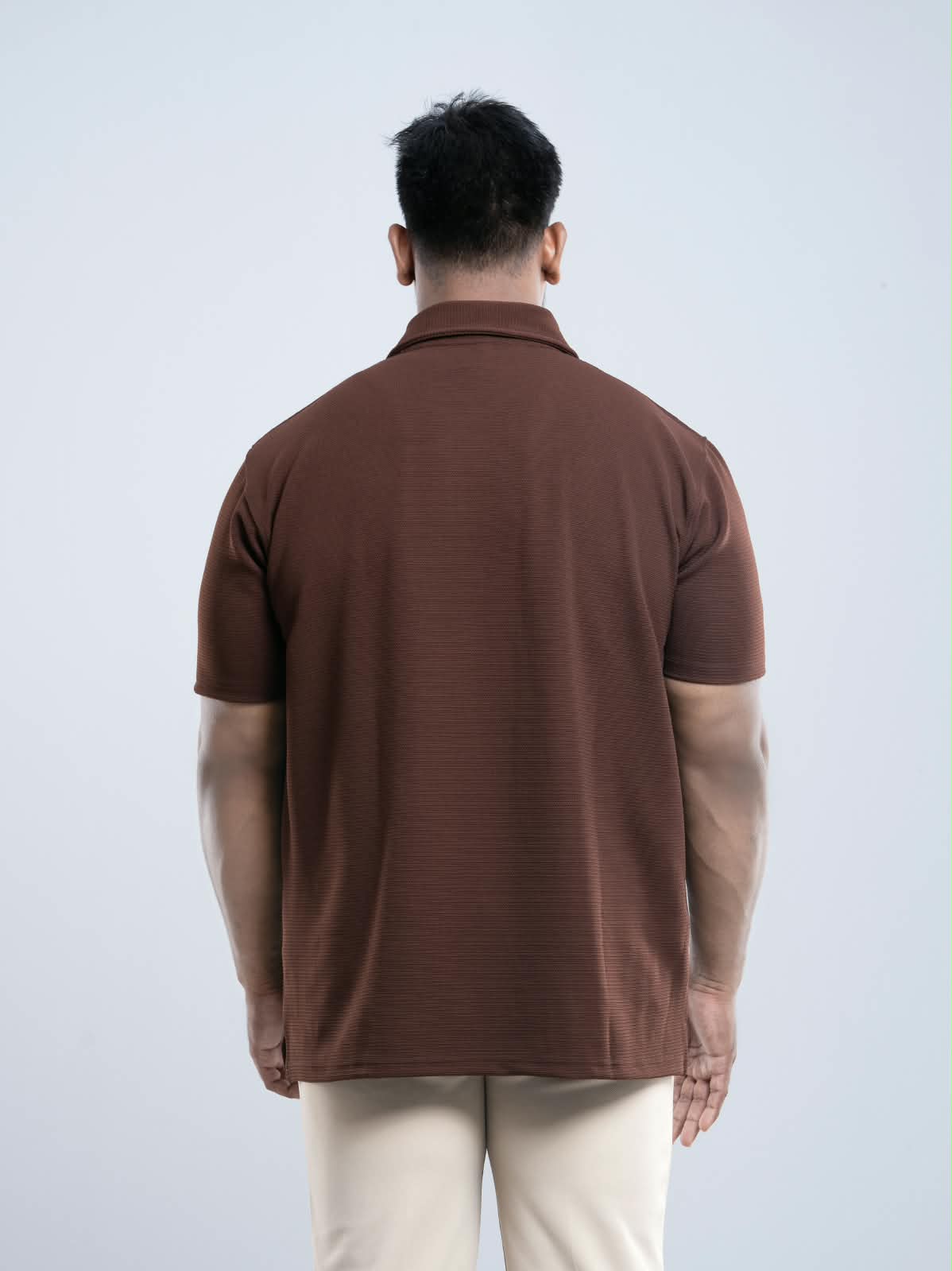 Dark brown Premium zipper Polo Shirt