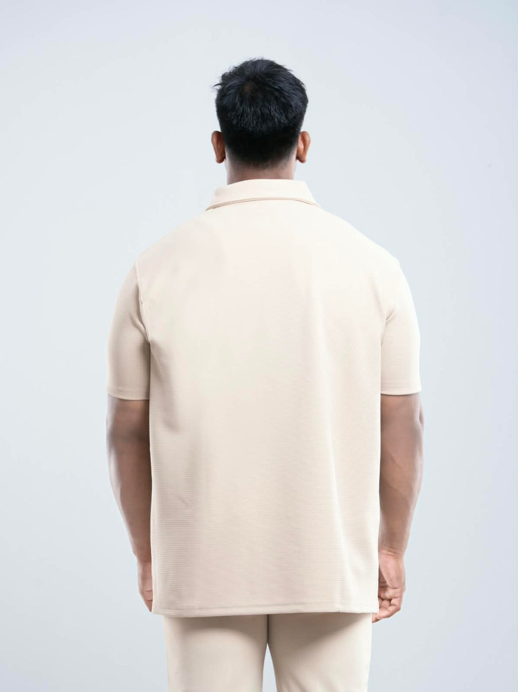 Light gray Premium zipper Polo Shirt