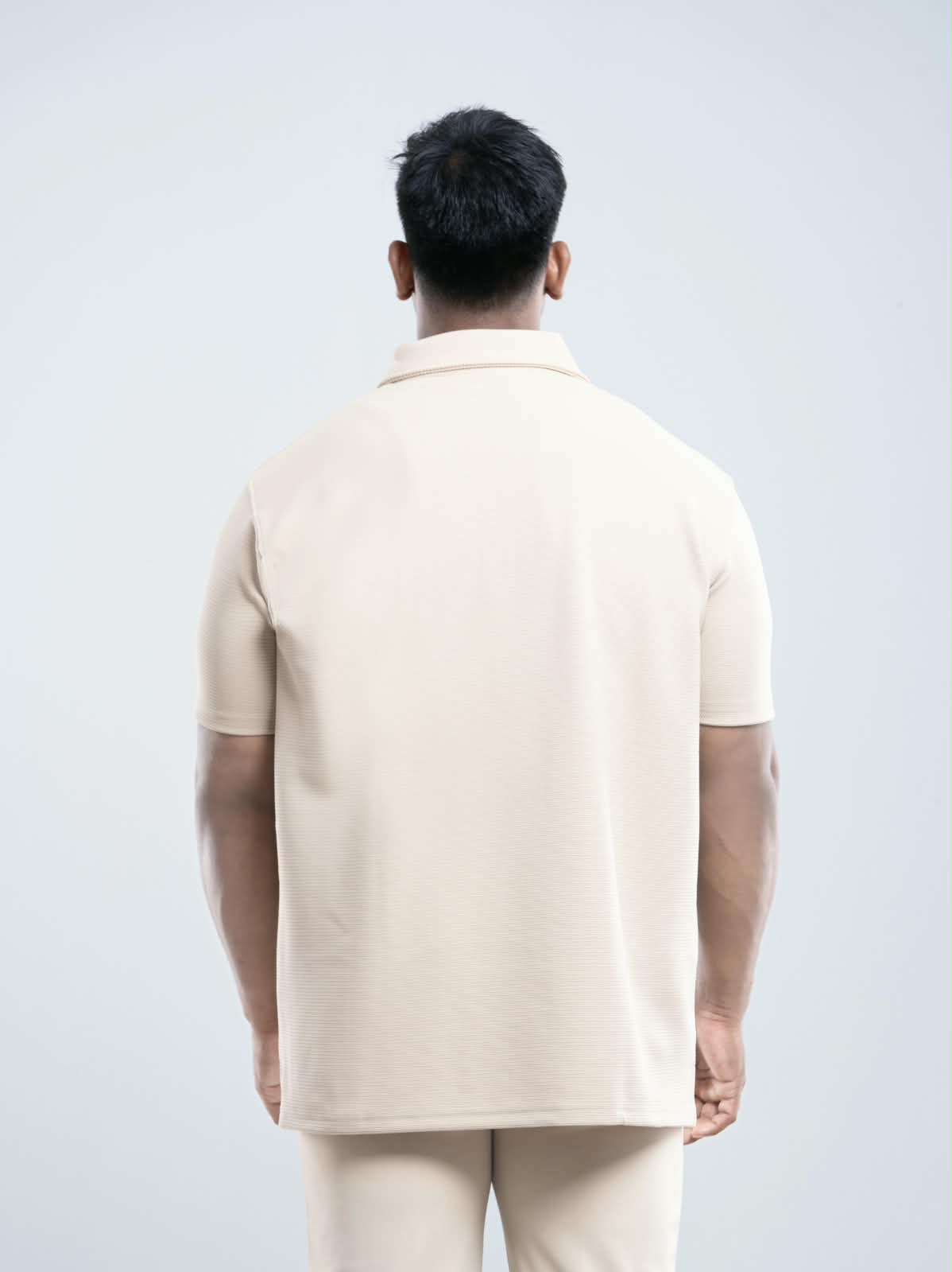 Light gray Premium zipper Polo Shirt