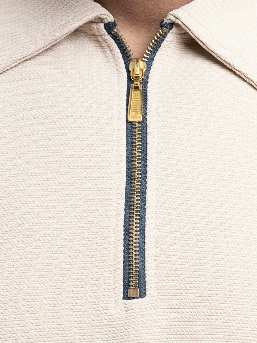 Light gray Premium zipper Polo Shirt