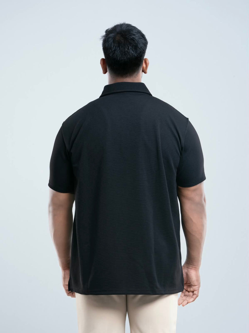 Black Premium zipper Polo Shirt