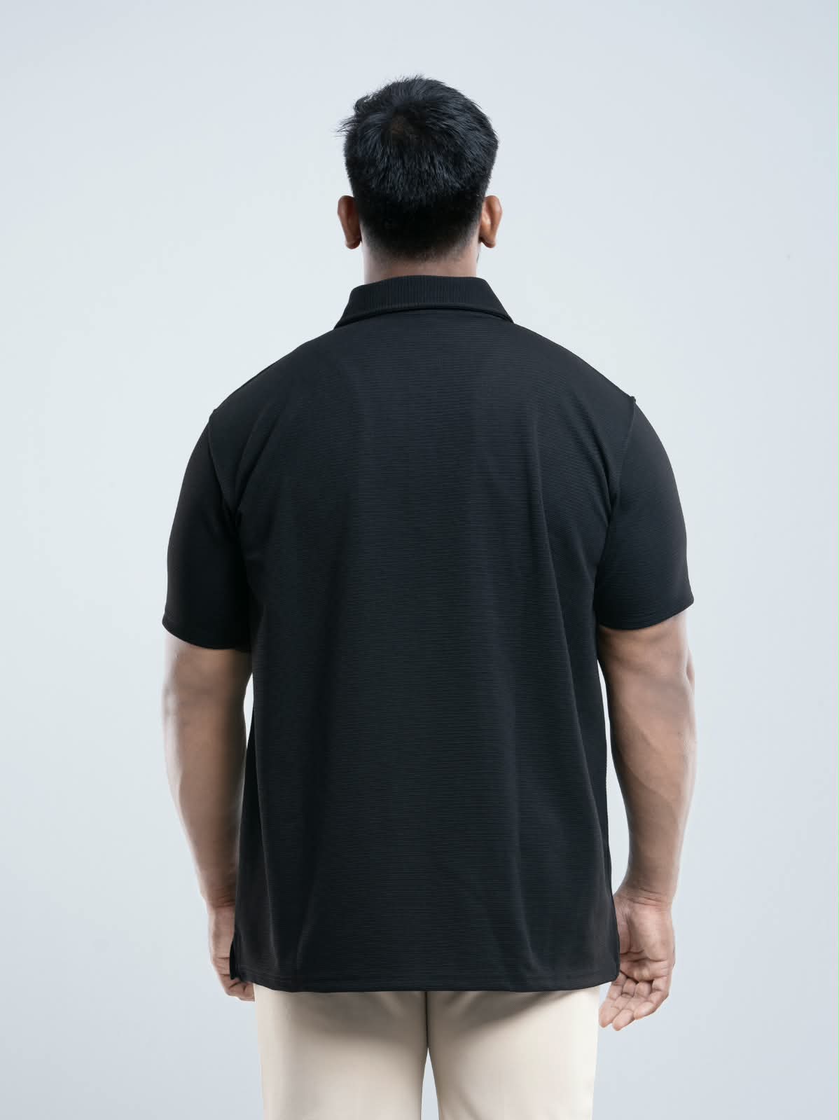 Black Premium zipper Polo Shirt