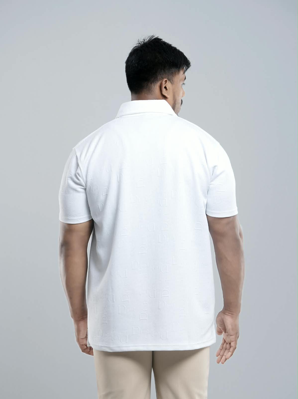 White Premium Dior ambush  zipper Polo Shirt