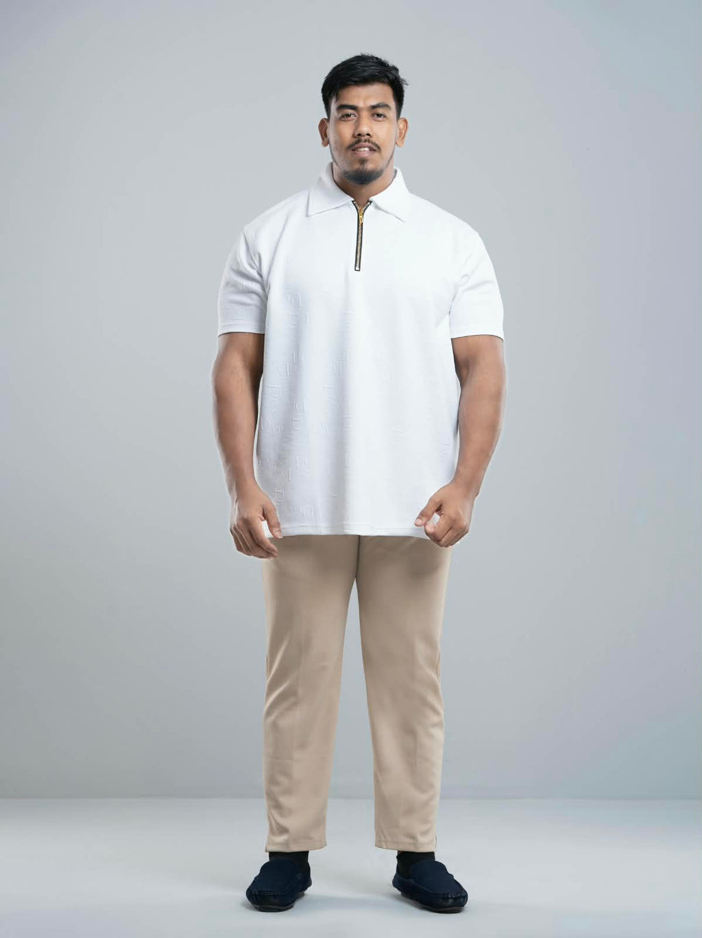 White Premium Dior ambush  zipper Polo Shirt