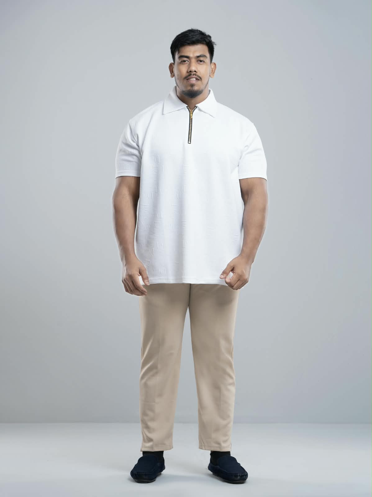 White Premium Dior ambush  zipper Polo Shirt