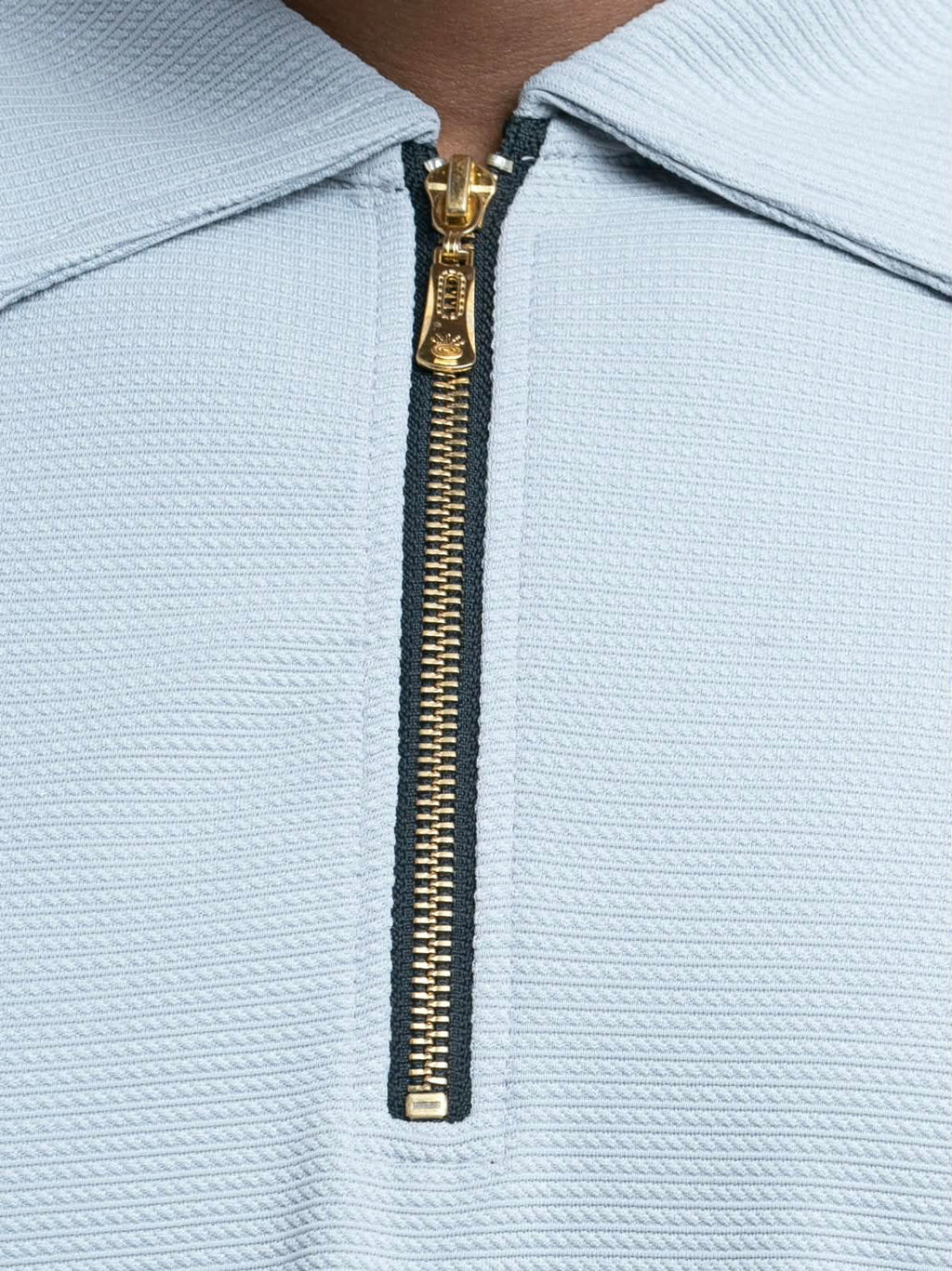 Light gray Premium zipper Polo Shirt
