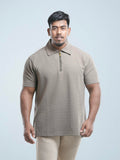 Light beige Premium zipper Polo Shirt