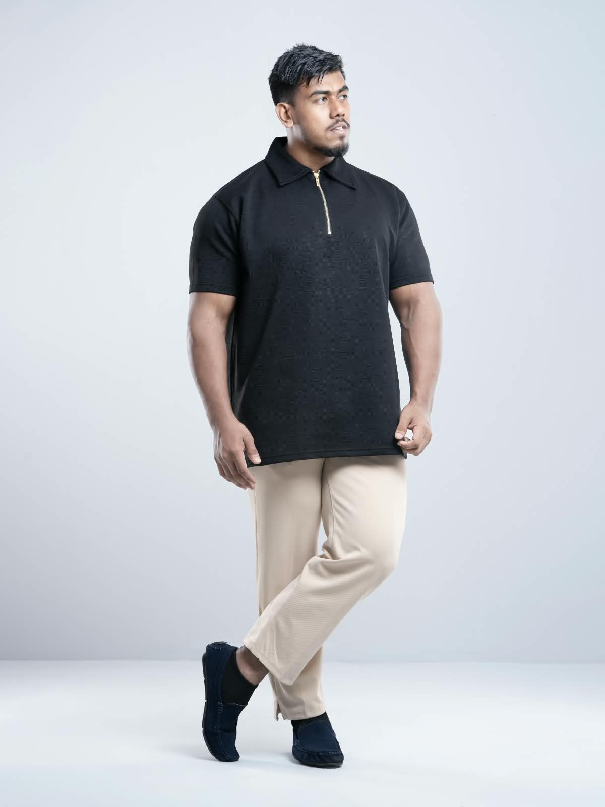 Black Premium Dior ambush  zipper Polo Shirt