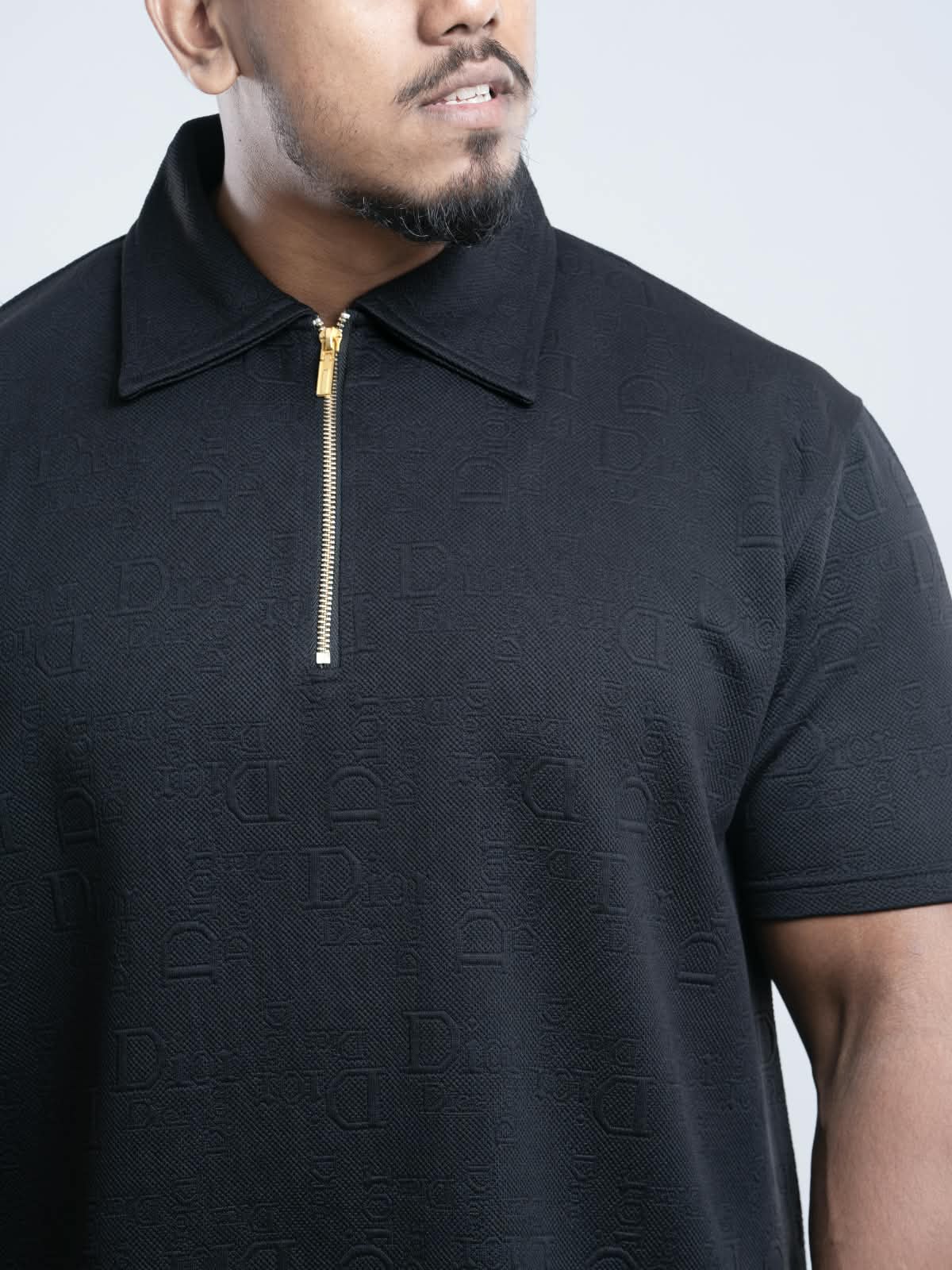 Black Premium Dior ambush  zipper Polo Shirt