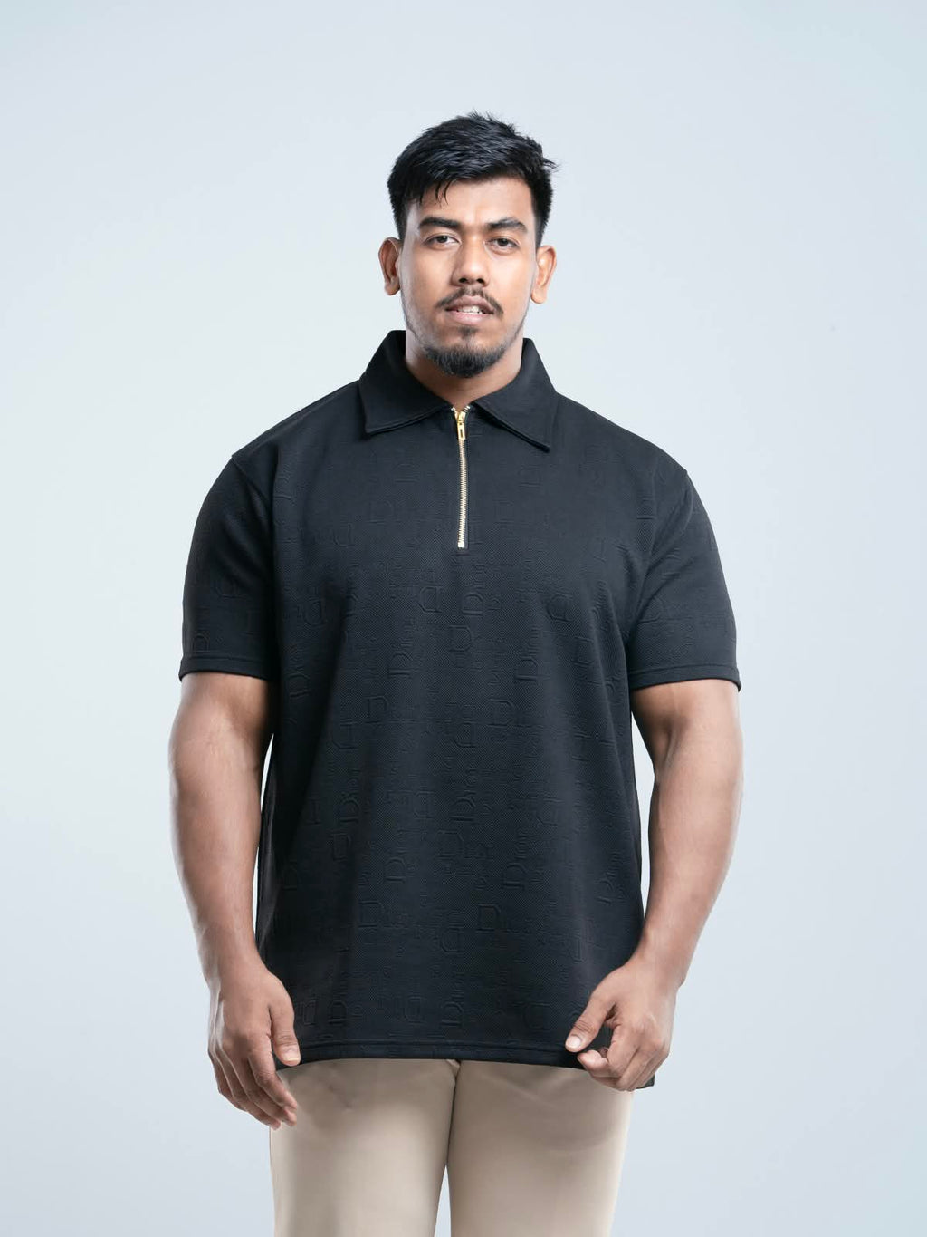 Black Premium Dior ambush  zipper Polo Shirt
