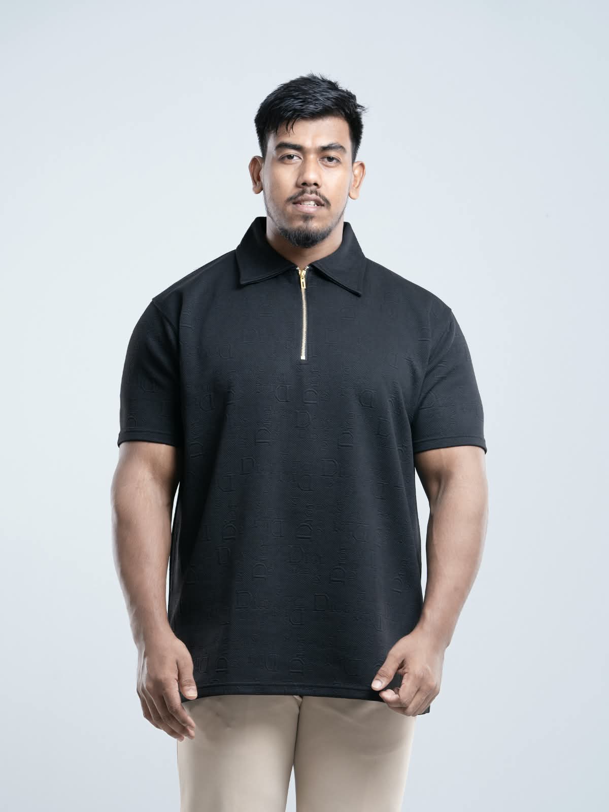 Black Premium Dior ambush  zipper Polo Shirt