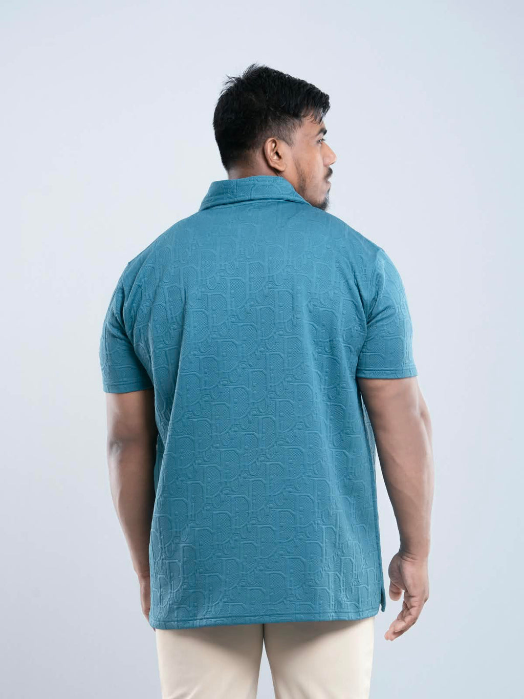 Ocean Blue Premium Dior ambush  zipper Polo Shirt