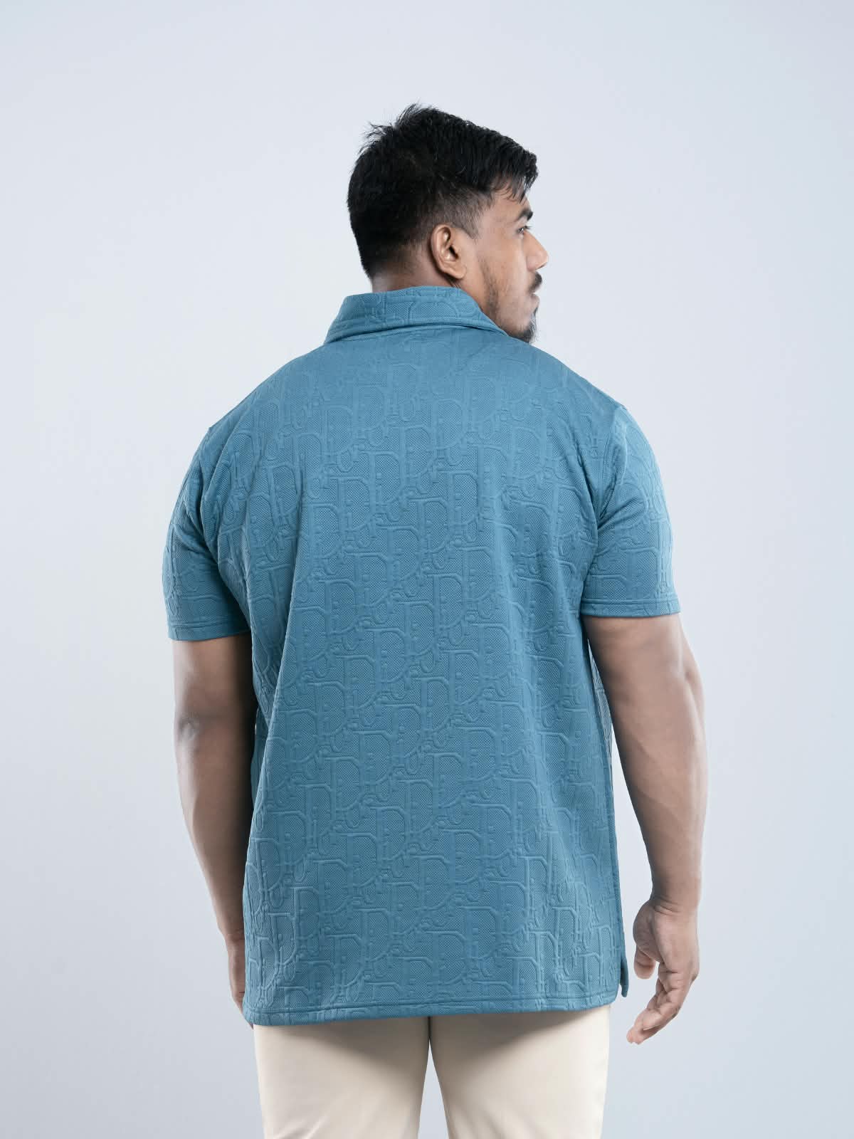Ocean Blue Premium Dior ambush  zipper Polo Shirt