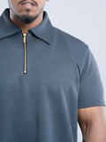 Charcoal Grey Premium Dior ambush  zipper Polo Shirt