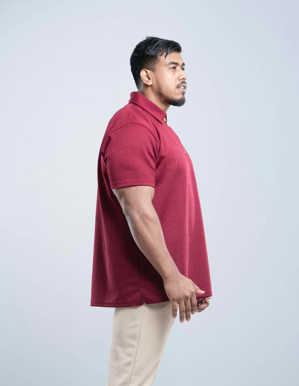 Maroon Premium Dior ambush  zipper Polo Shirt