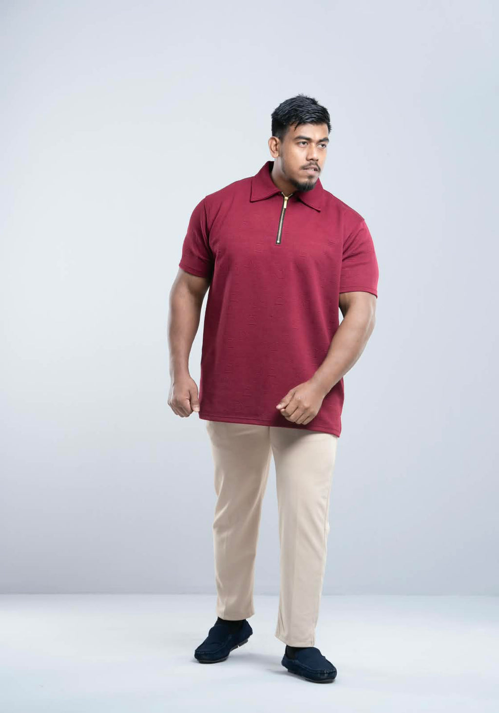 Maroon Premium Dior ambush  zipper Polo Shirt