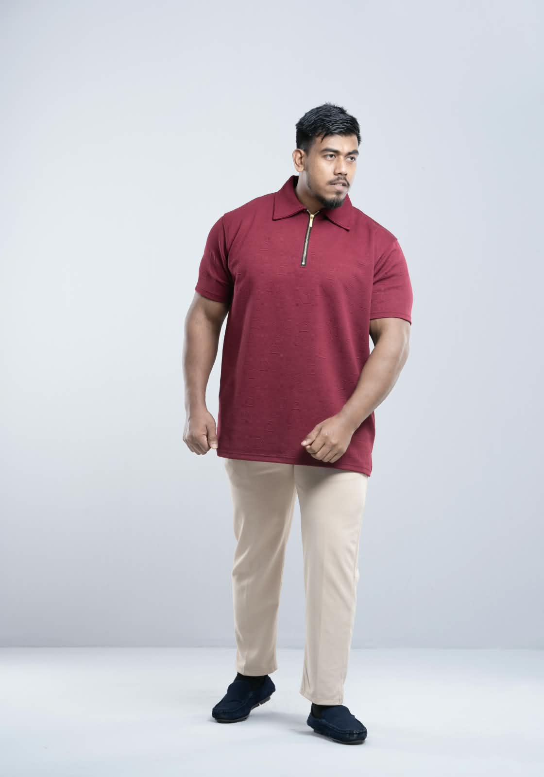Maroon Premium Dior ambush  zipper Polo Shirt